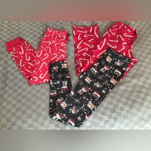 Mother and child matching pajama pants